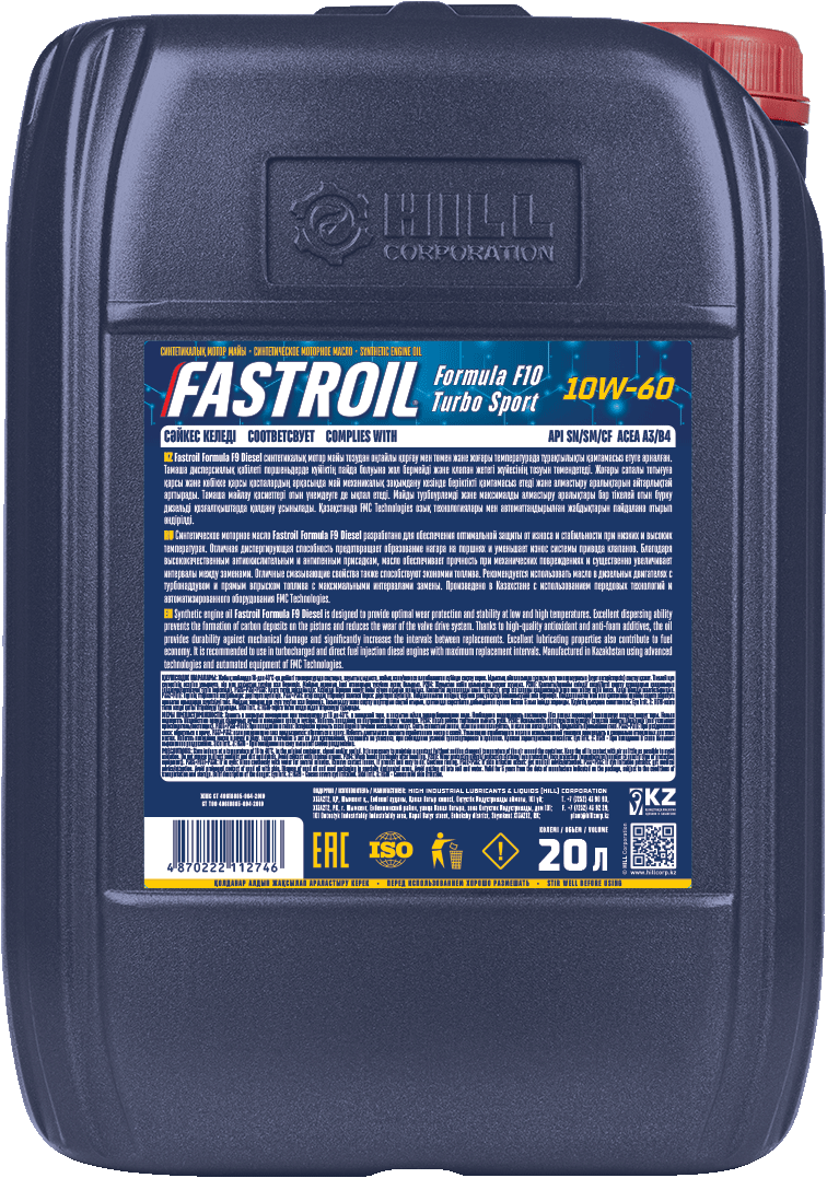 Fastroil Formula F10 Turbo Sport – 10W-60 - 1